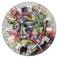 thumbnail image 1 of Designart 'Street Art Graffiti Holy Man' Large Modern Wall Clock, 1 of 5