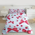 thumbnail image 2 of Homewish 2-Piece Kids Princess Bow-tie Twin Comforter Set, Red Cherry Blue Cartoon Decor, 2 of 8