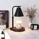 thumbnail image 1 of Lámpara calentadora de velas con brillo ajustable | Fundidor de cera sin llama para decoración del hogar | Lámpara de mesa de aromaterapia regulable con temporizador | Diseño de metal negro p, 1 of 5