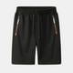 thumbnail image 5 of Fiudx Pantalones Cortos Deportivos para Hombre, Transpirables y Ligeros, con Bolsillos con Cremallera, Estilo Corto, Perfectos para Gimnasio, Correr y Nadar, Ideales para Un Estilo de Vida Activo, Ro, 5 of 5