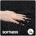 thumbnail image 5 of OEAKAY Bath Rug and Mat, Soft Luxury Chenille Bath Rug for Bathroom, Washable Shower Mat Non-Slip, Absorbent Shaggy Bath Rugs, Black Bathroom Rug, 20"X32", 5 of 6
