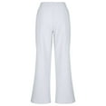 thumbnail image 4 of Turn Head All Summer,POROPL Casual Slim High Elastic Waist Solid Sports Pocket Cotton Linen Pants Womens Summer Pants Clearance White Size 10, 4 of 6