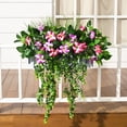 thumbnail image 5 of Yastouay 10Pcs Fake Plants and Flowers,Realistic Artificial Greenery for Outdoors,UV Resistant Artificial Ferns for Outdoors Front Porch Decor, 5 of 12