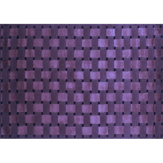 Ahgly Company Machine Washable Indoor Rectangle Abstract Blue Contemporary Area Rugs, 5' x 7'