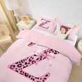 thumbnail image 3 of Catabedysis Personalized Letter Gifts Duvet Cover Queen,Classic Leopard Alphabet Z Queen Bedding For Girls,Pink Reversible,3pcs,1 Duvet Cover and 2 Pillowcases, 3 of 6