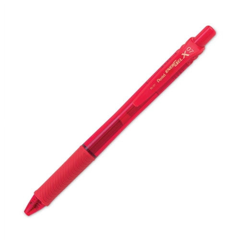 Energel-X Gel Pen, Retractable, Medium 0.7 Mm, Red Ink, Red Barrel, Dozen | Bundle of 5 Dozen