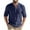 Navy, variant on BLCHUNen Long Sleeve Linen Shirts for Men Trendy Pullover Breathable Lightweight Quick Drying Casual Outdoor Beach Sports Fall Tops