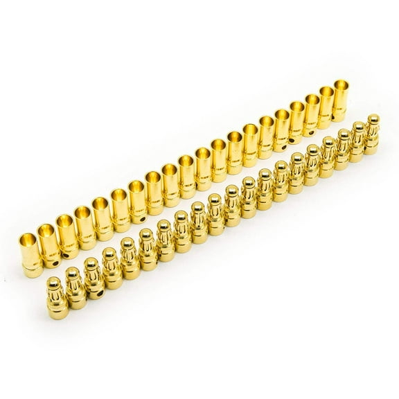 40pcs 3.5mm Bullet Connector Banana Plug 60A Rated (20x Male / 20x Female)
