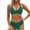 Green, variant on Minjewel Two Piece Swimsuit Women Elegant Bikini Set with Padded Bra Wireless Flattering Swimwear,Army Green L