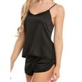 thumbnail image 2 of Ochine Sleepwear Silk Like Camisole Shorts V Neck Pajamas Set Nightwear for Women,S-XL, 2 of 3