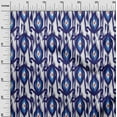 thumbnail image 3 of oneOone Georgette Viscose Dark Blue Fabric Ikat Dress Material Fabric Print Fabric By The Yard 42 Inch Wide, 3 of 4