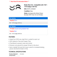 thumbnail image 2 of Brake Shoe Set - Compatible with 1967 - 1970 Dodge A108 Van 1968 1969, 2 of 2