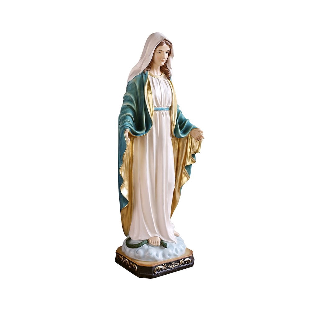 39in Virgin Mary Figure Statue Religious Decor Indoor/Outdoor
