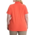 thumbnail image 2 of Lee Riders Women's Plus Size Short Sleeve Knit Everyday Essential Polo Shirt, 2 of 3