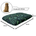 thumbnail image 2 of Tropical Pet Bed, Leaves Hibiscus Plumeria Jungle Trees, Chew Resistant Pad for Dogs and Cats Cushion with Removable Cover, 24" x 39", Indigo Jade Green, by Ambesonne, 2 of 4