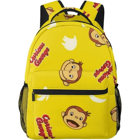 Curious George Gabba Backpack Bookbag Large for Office Lightweight Outdoor Travel Shoulder Bag