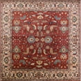 thumbnail image 1 of Ahgly Company Indoor Square Mid-Century Modern Red Oriental Area Rugs, 5' Square, 1 of 6