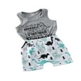 thumbnail image 2 of PENGXIANG Ensemble T-Shirt Sans Manches + Short Dinosaure pour Garçons, 2 of 6