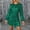 Green, variant on Long Sleeve Sequin Dress for Women Sequin A Line Mini Dress with Belt (Blue XXS)
