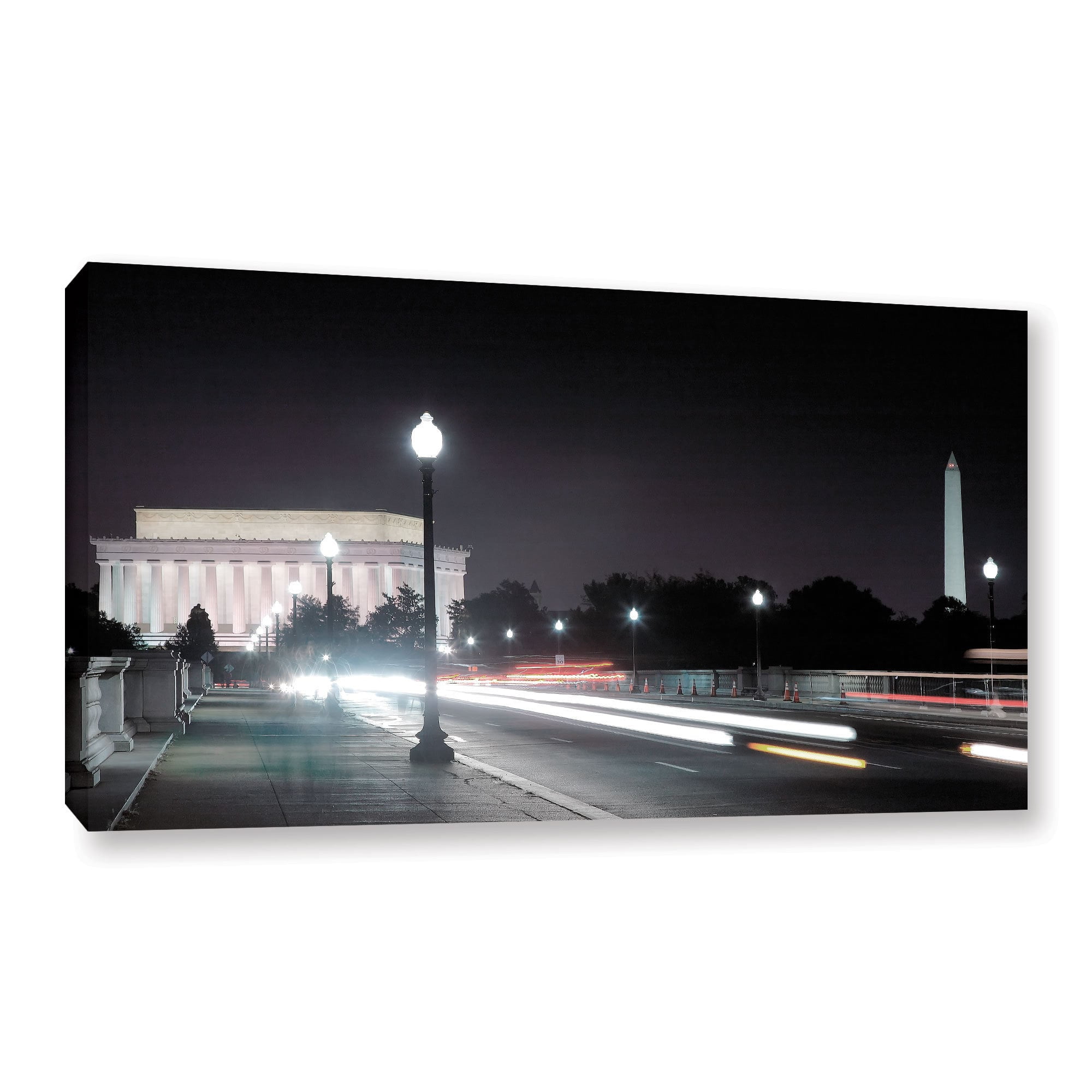 ArtWall Steve Ainsworth "Memorial Bridge at Night" Gallery-Wrapped Canvas