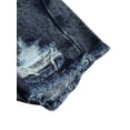 thumbnail image 4 of Summer Baby Girls Short-sleeve Tops Shorts Casual Set Letter Print Tassel T-shirts Ripped Denim Short Pants, 4 of 7