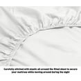 thumbnail image 3 of Bedding Collection 1200 Thread Count 100% Cotton Egyptian Quality Deep Pocket Stripe Sheet Set (Twin XL, White), 3 of 3