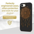 thumbnail image 2 of Case Yard Wooden Case for iPhone-SE Soft TPU Silicone cover Slim Fit Shockproof Wood Protective Phone Cover for Girls Boys Men and Women Supports Wireless Charging Small Dream Catcher Design, 2 of 7