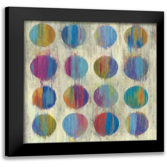 Wilson, Aimee 12x12 Black Modern Framed Museum Art Print Titled - Ikat Dots II