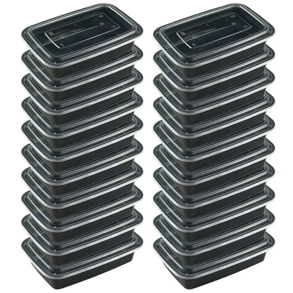 Meal Prep Containers 20 Pack with Lids Extra Large Thick Microwave Safe Reusable Food Storage Boxes for Freezer Dishwasher Safe and Food Grade