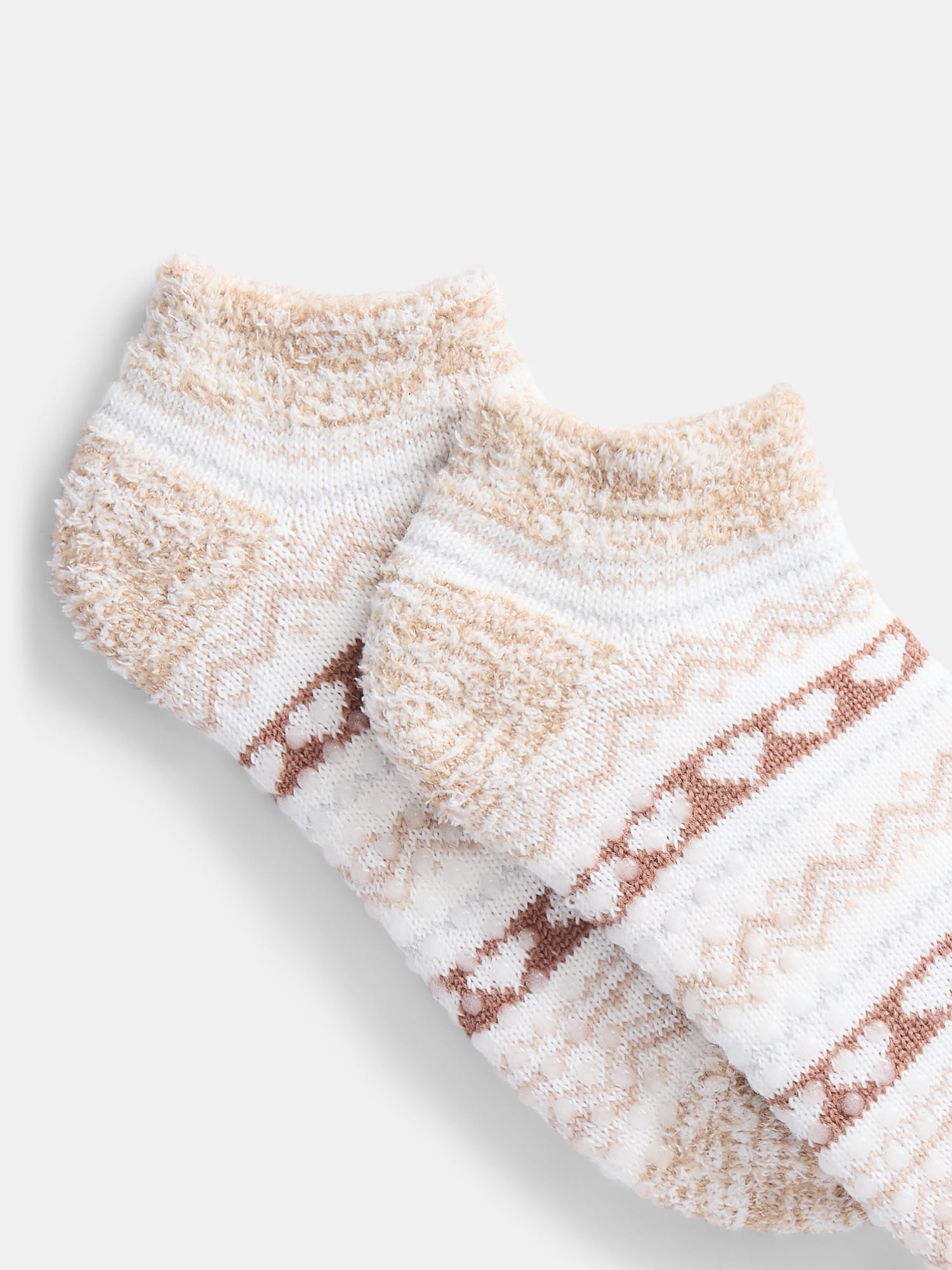Joyspun Women's Double Layer Low Cut Lounge Socks, 3 Pack, Shoe Sizes 4-10