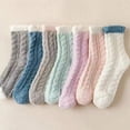 thumbnail image 3 of 6 pairs of warm fuzzy socks: Indoor Lounge Soft Cozy Ankle Fuzzy Socks for Women Cozy Fluffy Winter Slipper Warm Socks, 3 of 11