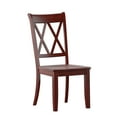 thumbnail image 4 of Weston Home Farmhouse Dining Chair with Cross Back, Set of 2, Berry Red, 4 of 7
