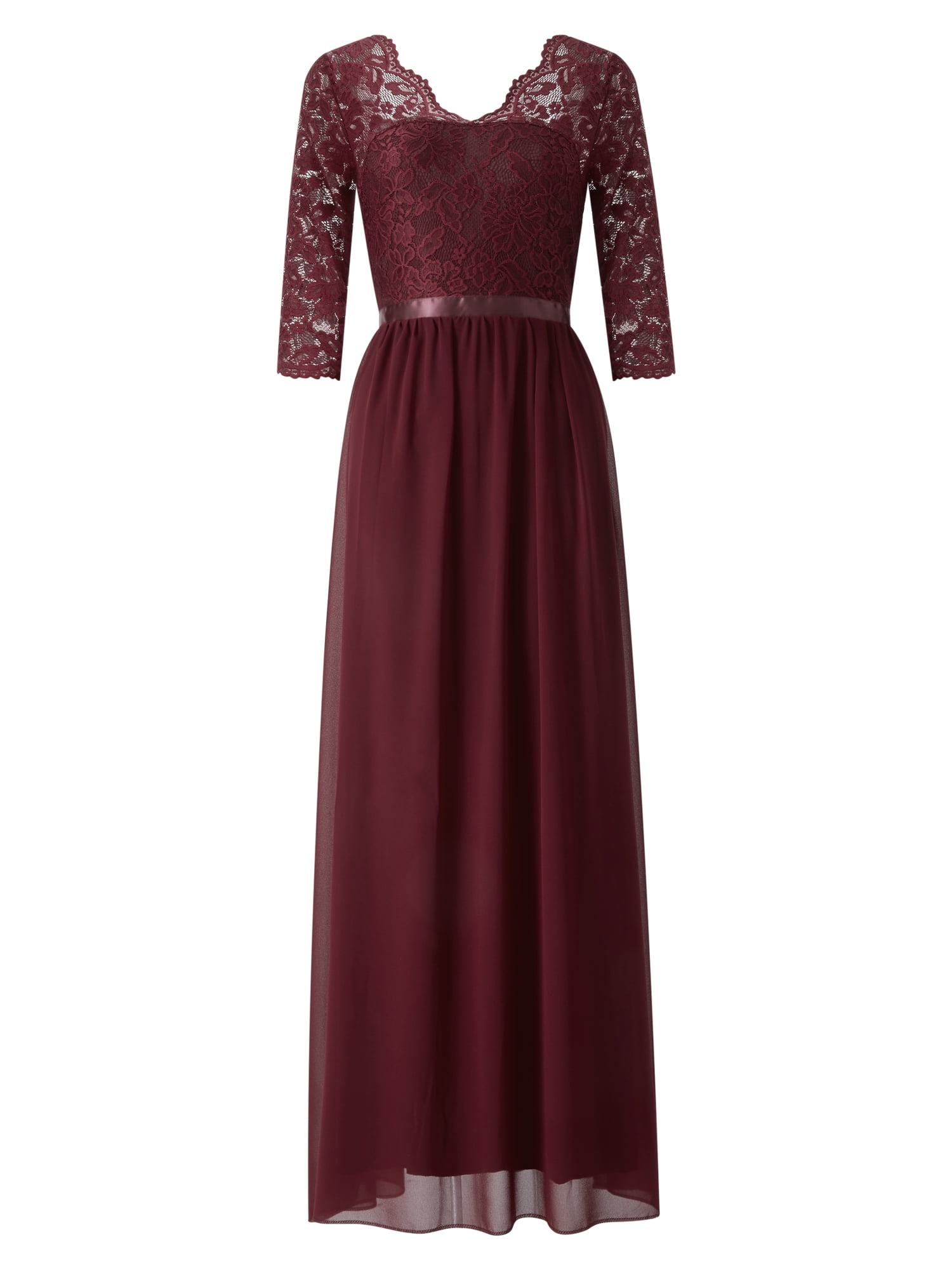 burgundy lace maxi dress with sleeves WORK THE ROOM LACE MAXI DRESS – AKIRA