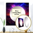 thumbnail image 3 of Designart "Divine Arboreal Symbol Of Existence" Landscape Trees Square Mirror For Wall Decor - Large Purple Square Printed Wall Mirror Art - Wall Mounted Square Large Mirror, 3 of 5