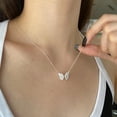 thumbnail image 4 of DVEATR Butterfly Pendant Necklace Jewelry 925 Sterling Silver 5A CZ Elegant Butterflies Pendant Necklace Jewelry Gifts for Women Teens, 4 of 7