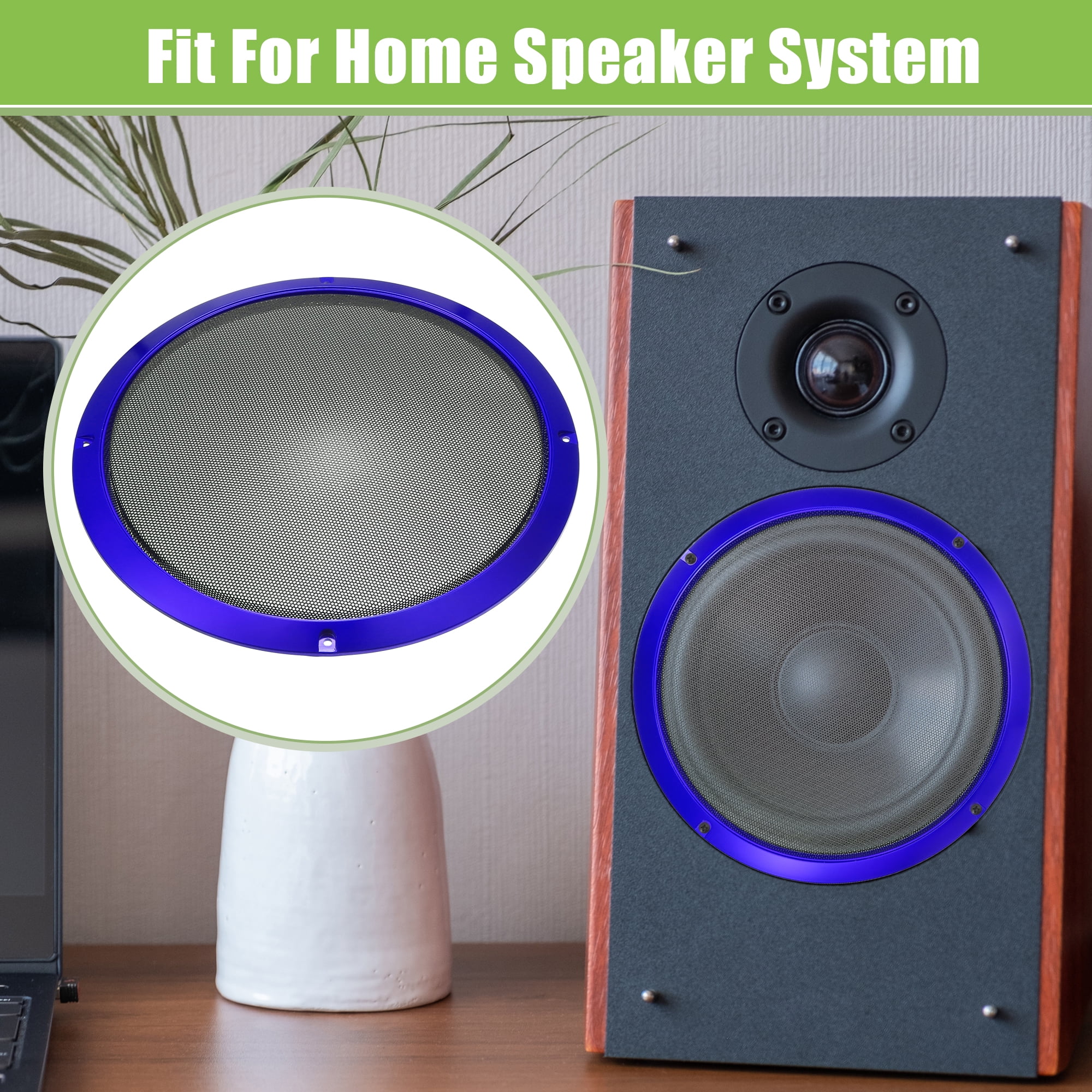 Unique Bargains Universal Car Speaker Grills Cover with Mounting Screws - Pack of 2 10"