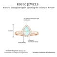 thumbnail image 5 of Rosec Jewels Natural Ethiopian Opal Pear Shaped Engagement Ring with Halo - 5X7 mm - Opal Diamond Ring - AAA Quality, 14K Rose Gold, US 5.50, 5 of 7