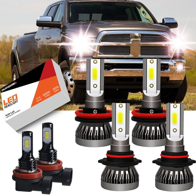 6 Pcs Ampoules de Phare DEL H11 9005 + Trousse de Phares Anti-Buée H8/H9 pour Jeep Grand Cherokee 2014 2015 2016