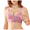 Pink, variant on Maternity Nursing Bras Breastfeeding Adjustable Wireless Lace Bralette Comfortable Pumping Bras for Women No Underwire