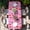 Pink Black, variant on Valentines Day Table Cloths for 3 Foot Rectangle Tables, Pink Love Heart Patio Waterproof Elastic Fitted Tablecloths, Washable Rectangular Table Cover for Camping