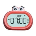 thumbnail image 2 of Digital Alarm Clock Multifunctional Snooze Function Large Screen Cartoon Big Mouth Desktop LED Clock Night Lamp for Home,Charging Red, 2 of 8