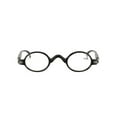 thumbnail image 3 of Womens Mens Small Round Reading Glasses 1.0, Black Steampuck Vintage Readers +1.0, 3 of 3