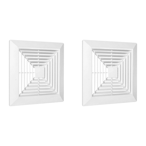 2X Bathroom Exhaust Fan Cover with Springs Replacement Parts for Square Ceiling or Wall-Mount Fan,
