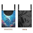 thumbnail image 7 of ZIATUBLE Ocean Dolphins Clothespin Bag Holder Washable Hanging Clothespin Bag with Two Snap Buttons Reusable Hanging Can Storage Organizer Pantry Stretch Clothespin Bag Holder, 7 of 7