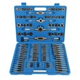 thumbnail image 1 of Standard Metric Bearing Steel Tap and Die Rethread Set, 110 Piece Engineers Kit Screw Bolt Cutter for Cutting External and Internal Threads with Storage Case by Mostbest (Blue), 1 of 4