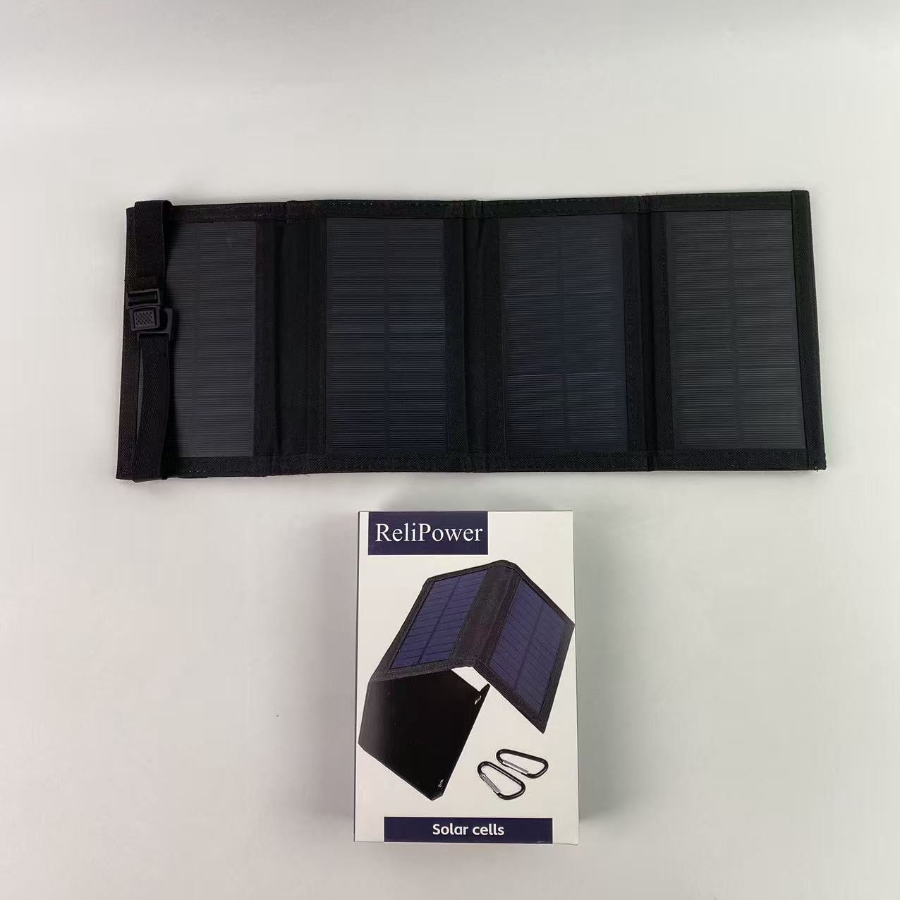 ReliPower Solar cells,30W solar charger outdoor foldable solar panel 5V USB portable solar charger waterproof solar panel (black)