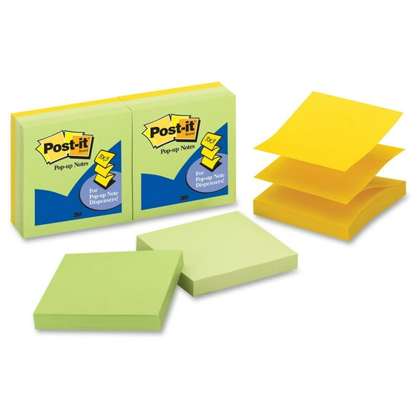 Postit Popup Notes Popup Apple Dispenser Refill in Bright Colors, 3