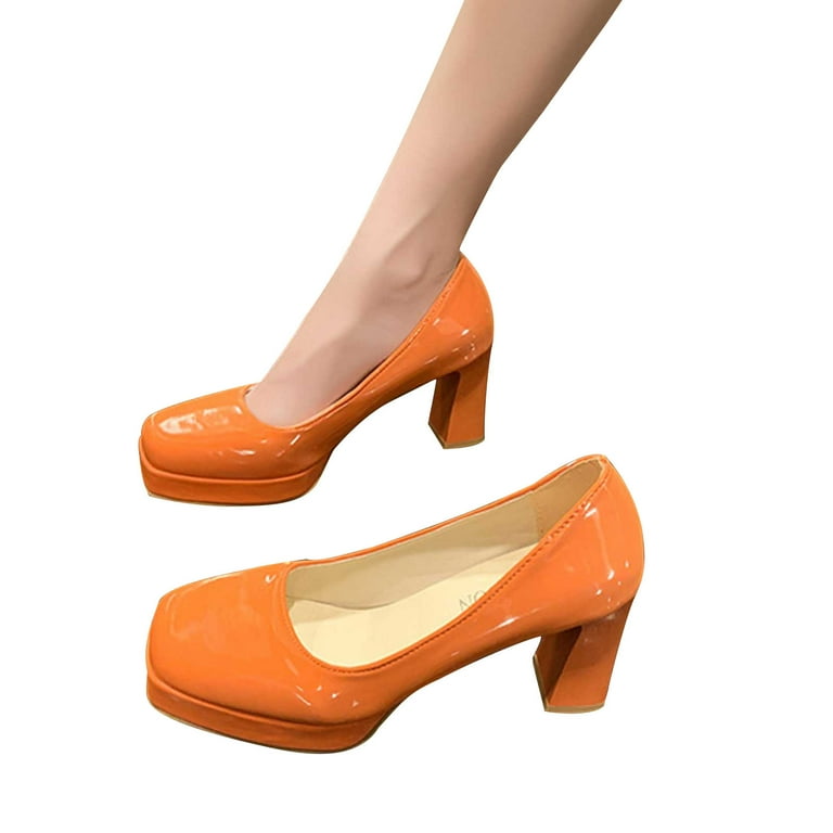 Lovskoo 2024 Women's Heels Platform Chunky Block Heels Square