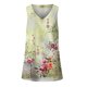 thumbnail image 3 of ICHUANYI Clearance Women's Sleeveless Summer Casual Tops V Neck Printing Sleeveless Vest Tops(Green, XXL) ICHUANYI WER2023080904721, 3 of 3