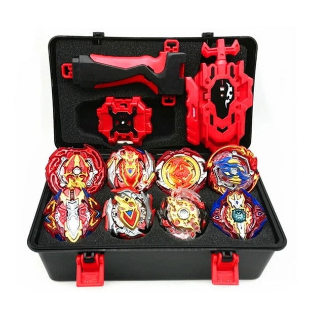 8 Unids/Set Takara Tomy Super King Beyblade Burst Con Lanzador De Chispas Receptora Caja De Estrofa I.499451075